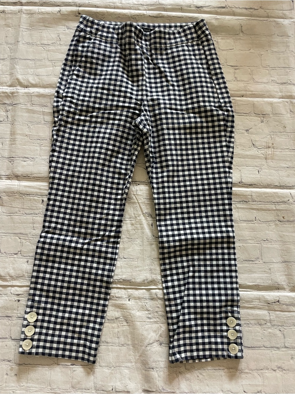 J. Crew Black and White Checkered Ankle Pants
